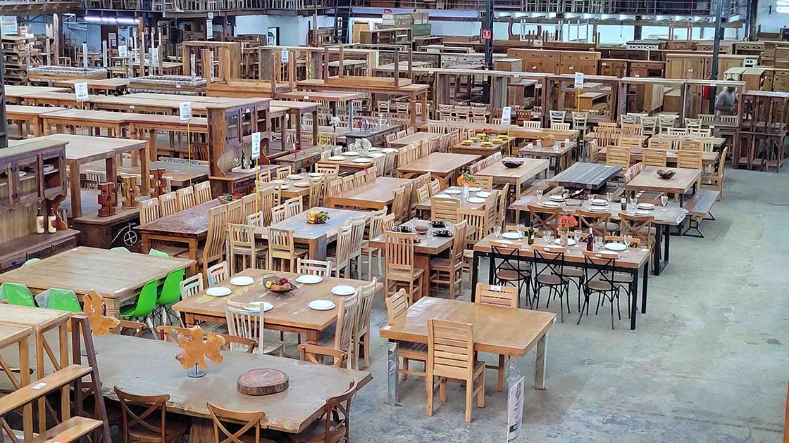 Loja de Fábrica de Móveis Rústicos produtos de madeira de demolição