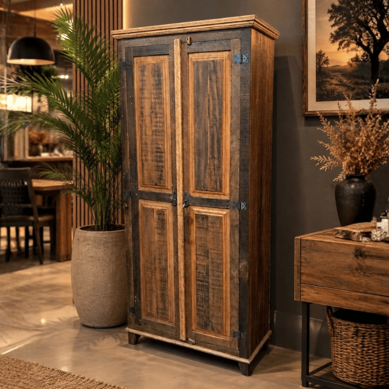 ARMARIO MISTO NATURAL 2 PORTAS FECHADA 0,80X1,90M - DE 3.139,00 POR 1.980,00 OU 12X DE 198,00 - SKU 127669