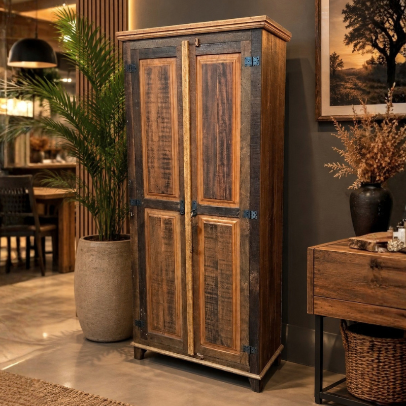 ARMARIO MISTO NATURAL 2 PORTAS FECHADA 0,80X1,90M - DE 3.139,00 POR 2.189,00 OU 12X DE 218,90 - SKU 127669