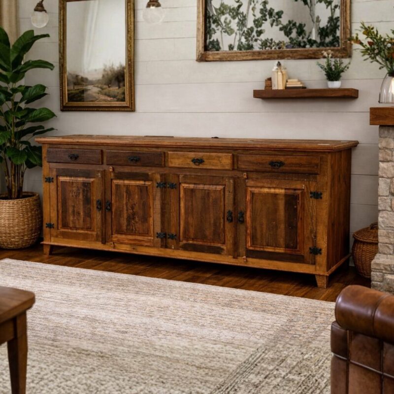 BUFFET ARCAZ MISTO 4 PORTAS 4 GAVETAS NATURAL 2,00m - DE 3.929,00 POR 2.585,00 OU 12x 258,50 - SKU 127323